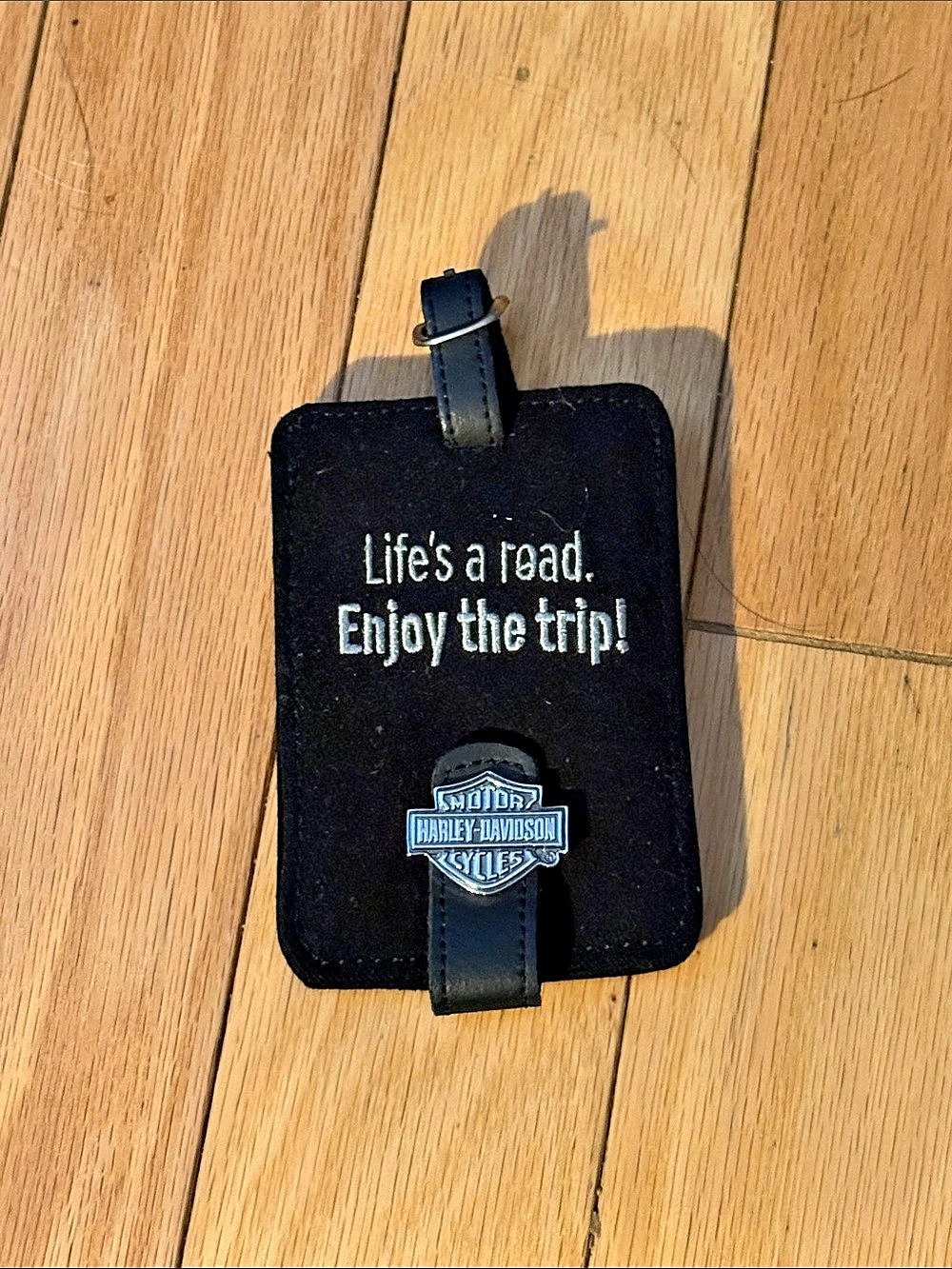 Harley-Davidson Life's a Road Enjoy the Trip Luggage Tag Black